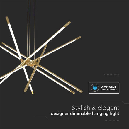 LED Полилеи 50W 3000K Златист SKU 15343 V-TAC