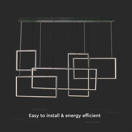 LED Полилеи 45W 3000K Черен SKU 15344 V-TAC