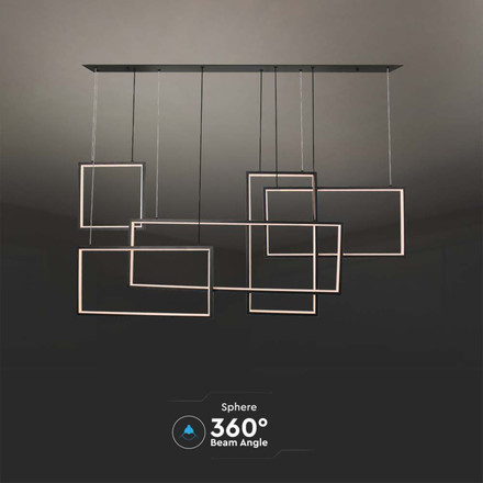 45W LED Designer Hanging Light 120*50*60CM Black Body 3000K