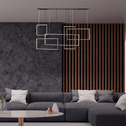 45W LED Designer Hanging Light 120*50*60CM Black Body 3000K