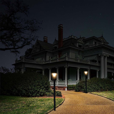 LED Соларна Наземна Лампа 15W Диамант Черна CCT SKU 23006 V-TAC