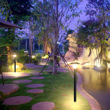 LED Соларна Наземна Лампа 15W Диамант Черна CCT SKU 23006 V-TAC