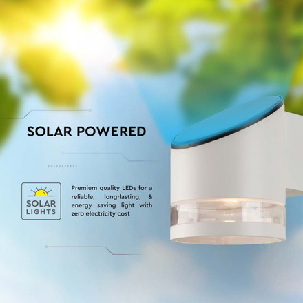 1W LED Solar Wall Lamp SMD With Microwave Sensor IP44 3000K