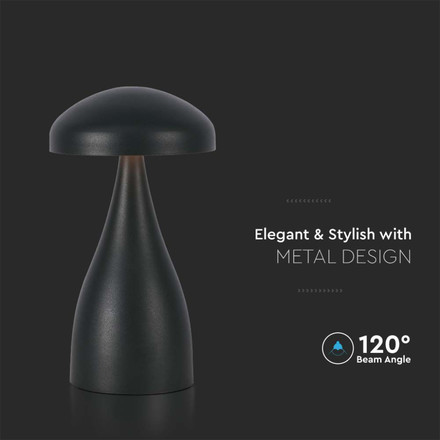 LED Настолна Лампа с Батерия 3в1 Черна SKU 7895 V-TAC