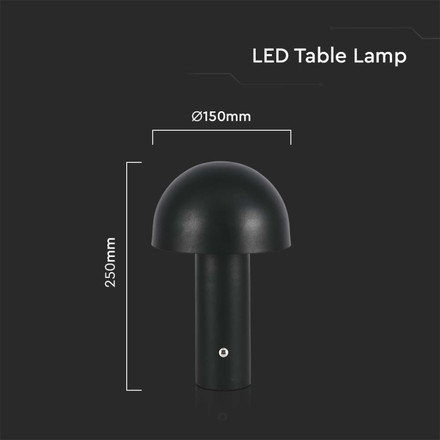 LED Настолна Лампа с Батерия 3в1 Черна SKU 7898 V-TAC