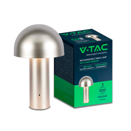 LED Настолна Лампа с Батерия 3в1 Шампанско SKU 7937 V-TAC