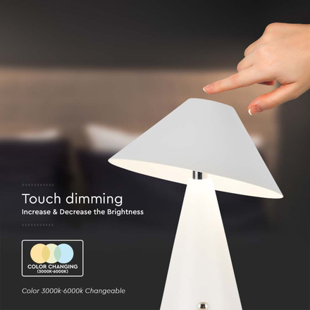 LED Настолна Лампа с Батерия 3в1 Бяла SKU 7948 V-TAC