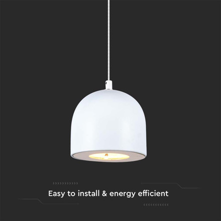 8.5W LED Hanging Lamp Φ100 Adjustable Wire Touch On/Of White Body 3000K