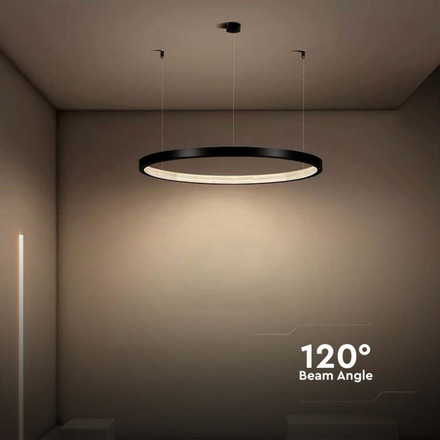 19W LED Designer Hanging Lamp Black 3000K