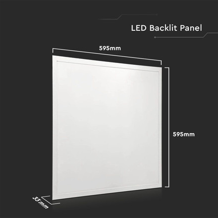 LED Panel 36W 600x600mm Backlit  120Lm/W 4000K 10PCS/SET