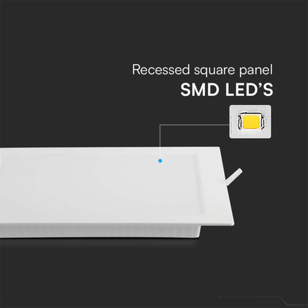 3W LED Backlit Recessed Panel - Square 4000K