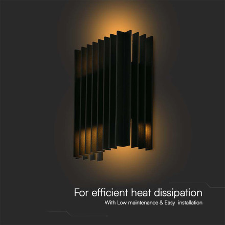 LED аплик за стена 2 по 6 W 3000K Черен IP65 SKU 10559 V-TAC