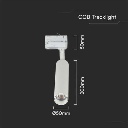 15W LED Tracklight SAMSUNG CHIP White Body 4000K