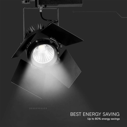 LED Прожектор Релсов Монтаж 33W 3000К Черен SAMSUNG ЧИП SKU 21371 V-TAC