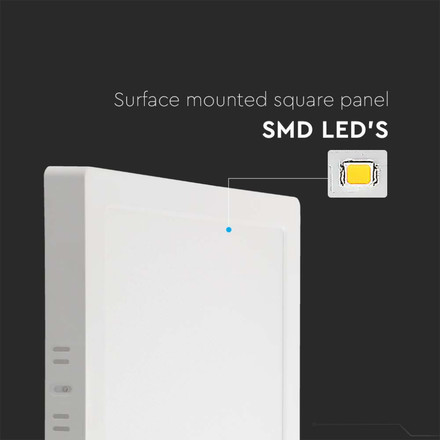 24W LED Backlit Surface Mounted Panel Square 4000K