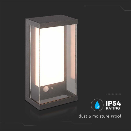 1W Garden Wall Light 3000K Dark Grey IP65