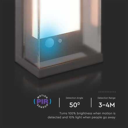 1W Garden Wall Light 3000K Dark Grey IP65