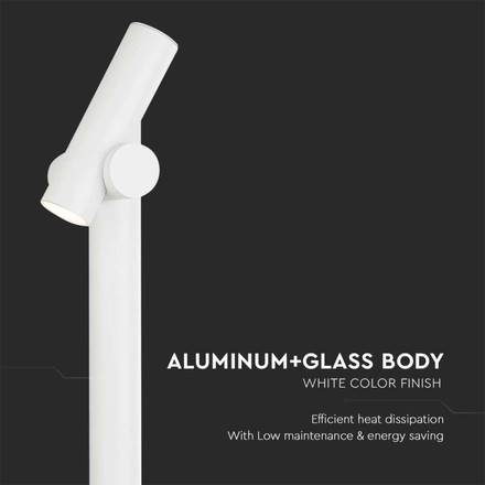 Наземен Спот 2 по 2.6W 4000К IP44 Бял SKU 23052 V-TAC