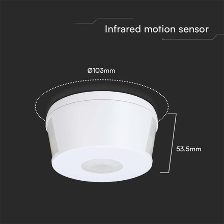 1000W Infrared Motion Sensor 360'D - White Body