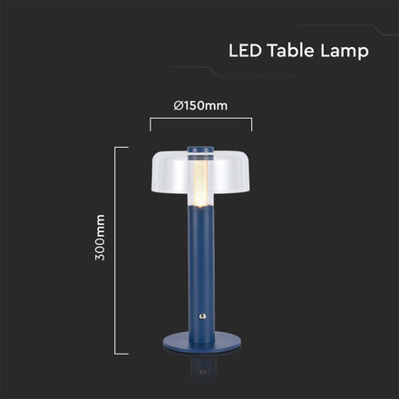 LED Table Lamp 1800mAH Battery 150*300 3in1 Morandi 1 Body