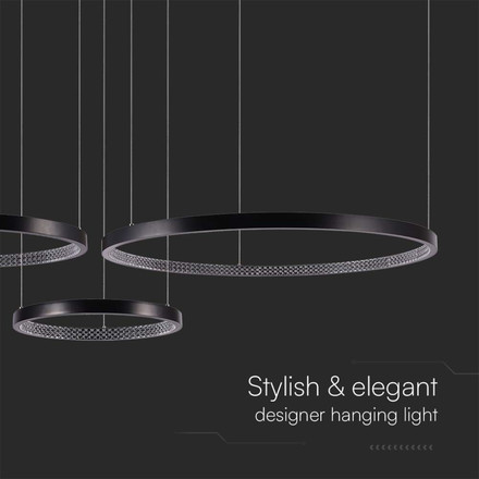 LED полилей 57W 3000К Кристал Черен SKU 10054 V-TAC