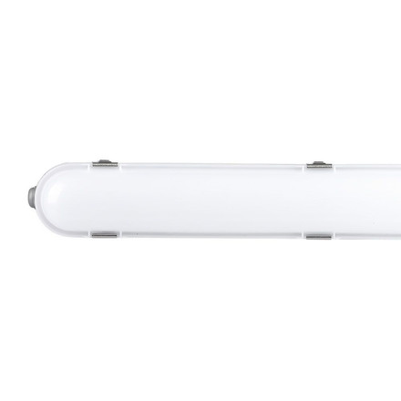 LED Waterproof Fitting SAMSUNG CHIP - 150CM 48W Sensor Milky Cover + SS Clips 4000K