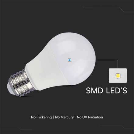 LED Крушка E27 12W 4000K A60 SAMSUNG ЧИП Димируема SKU 2120184 V-TAC