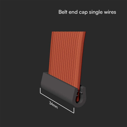 Belt End Cap Single Wire - Black Body