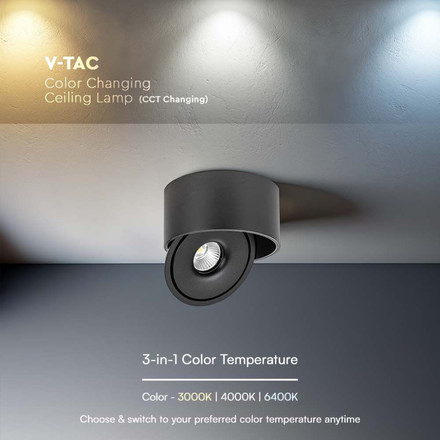 20W LED Surface COB Downlight 3IN1 Black Body