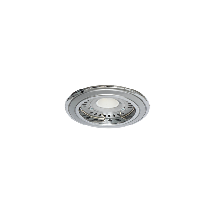 Ceiling downlight frame round fixed pearl chrome-nickel aluminium IP20