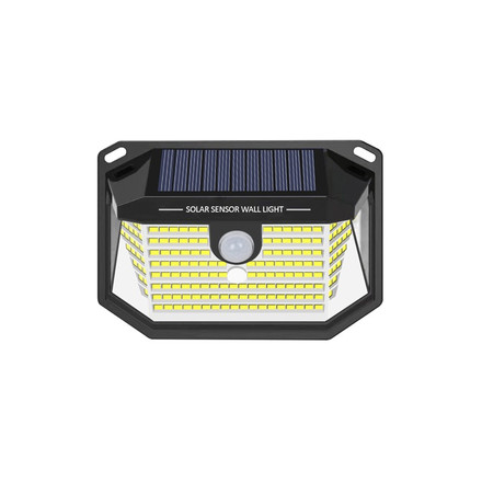 Соларен LED Прожектор за стена със сензор 1W 170Lm 6500K Черен КОД 3210170 Vito