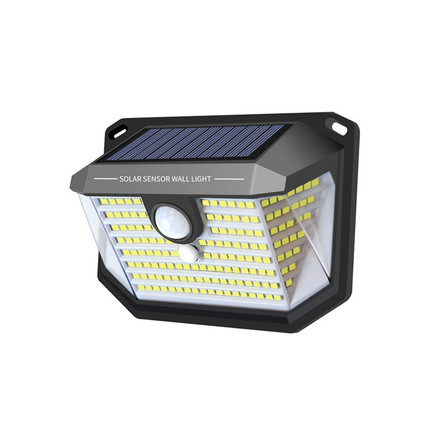 Соларен LED Прожектор за стена със сензор 1W 170Lm 6500K Черен КОД 3210170 Vito