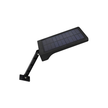 SOLAR LED WALL FIXTURE SOLIGHT-F 3W 440Lm 6500K (COOL WHITE) 37V 1800mAh IP44 BLACK PIR SENSOR