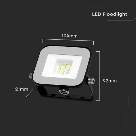 10W LED Floodlight SMD SAMSUNG CHIP PRO-S Grey Body 6500K