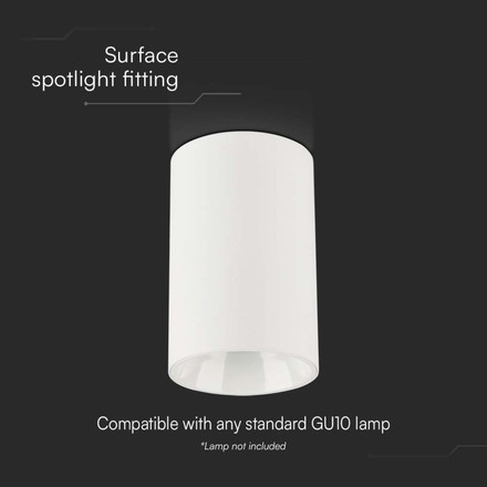Луничка външен монтаж GU10 Корпус Бял SKU 10379 V-TAC