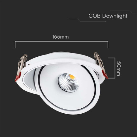 20W LED COB Downlight 3IN1 White Body