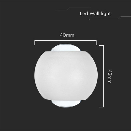2W LED COB Downlight 3000K White Body