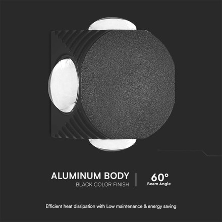 4W LED COB Downlight 4000K Black Body