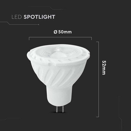 LED Spotlight SAMSUNG CHIP - GU5.3 6W MR16 Riple Plastic 38° 4000K