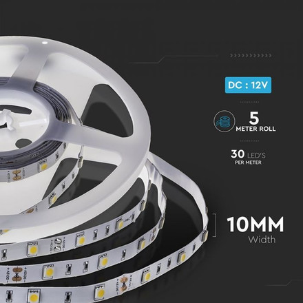LED Strip SMD5050 - 30 LEDs 3000K IP20 6W/M