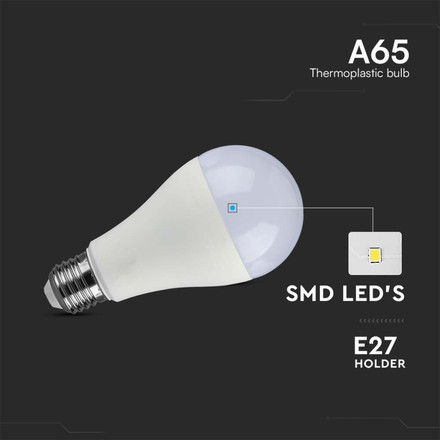 LED Крушка Е27 15W 6400K A65 SAMSUNG ЧИП SKU 23213 V-TAC