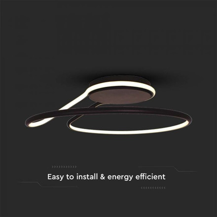 24W LED Designer Light Black 4000K