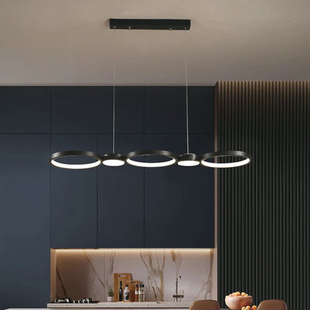 38W LED Designer Hanging Lamp Black 3000K