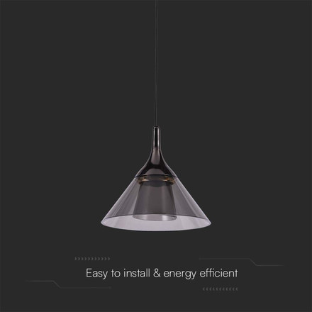 9W LED Designer Hanging Lamp (19.5*17.5*100CM) Black 3000K