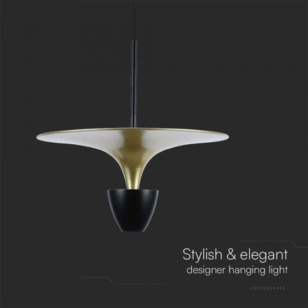 9W LED Designer Hanging Lamp (30*320*100CM) Black+Gold Body 3000K