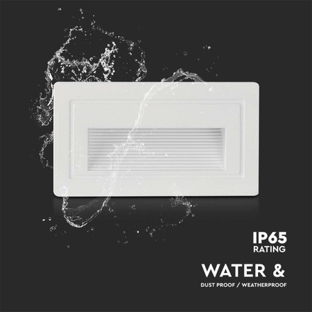 LED Осветител За Стъпала 3W 3000K Бял Квадрат SKU 10378 V-TAC