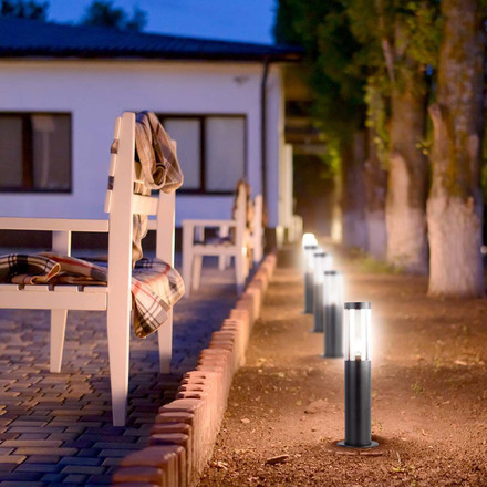 Градинска Наземна Лампа E27 IP44 Опушена Черна SKU 10471 V-TAC