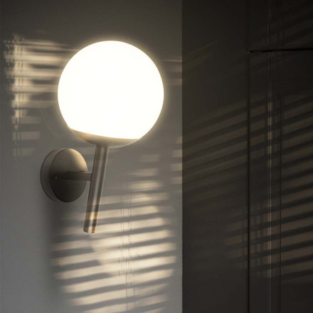 Стенна Лампа Топка фасунга за Е27 Черен Опал Надолу SKU 11824 V-TAC