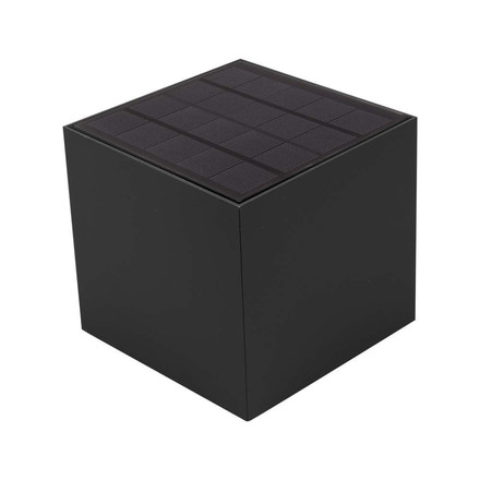 9W COB LED Solar Wall Light Battery 1x2600mAh 16HRS 3000K Black Body IP65