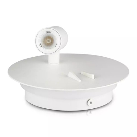 LED Стенна Лампа За Стена 3 плюс 6W 3000K Бяла SKU 211489 V-TAC